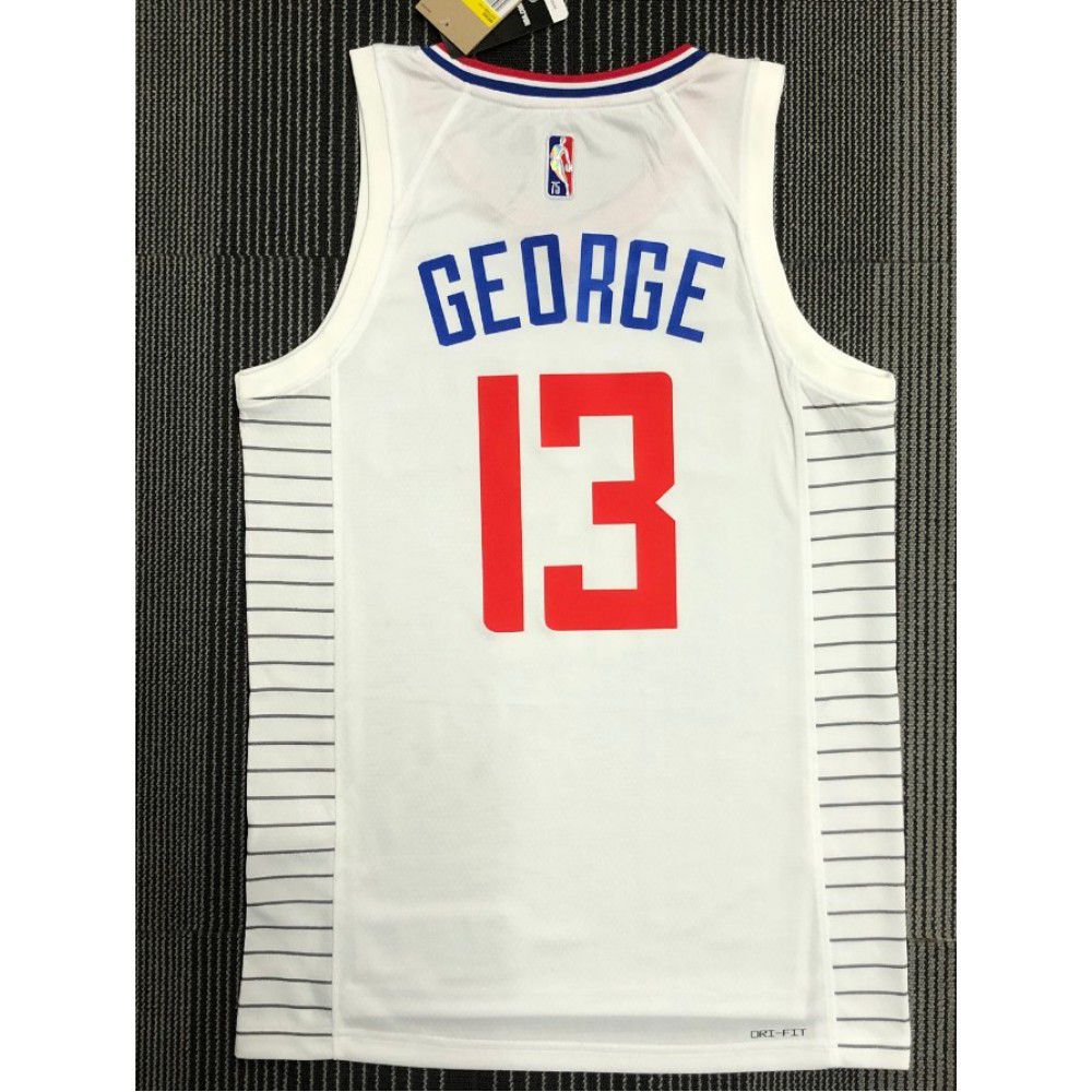 Men's Los Angeles Clippers George #13 White Swingman NBA Jersey - Association Edition-Pro Kit Vault | Brand New 26/27 Sports Jerseys